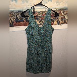 Retrolicious peacock print minidress